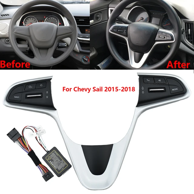 Wielofunkcyjny dla Chevrolet Sail 2015-2018 FOR Corworth Hubs Przełącznik kierownicy Przycisk głośności Przełącznik audio Telefon GPS