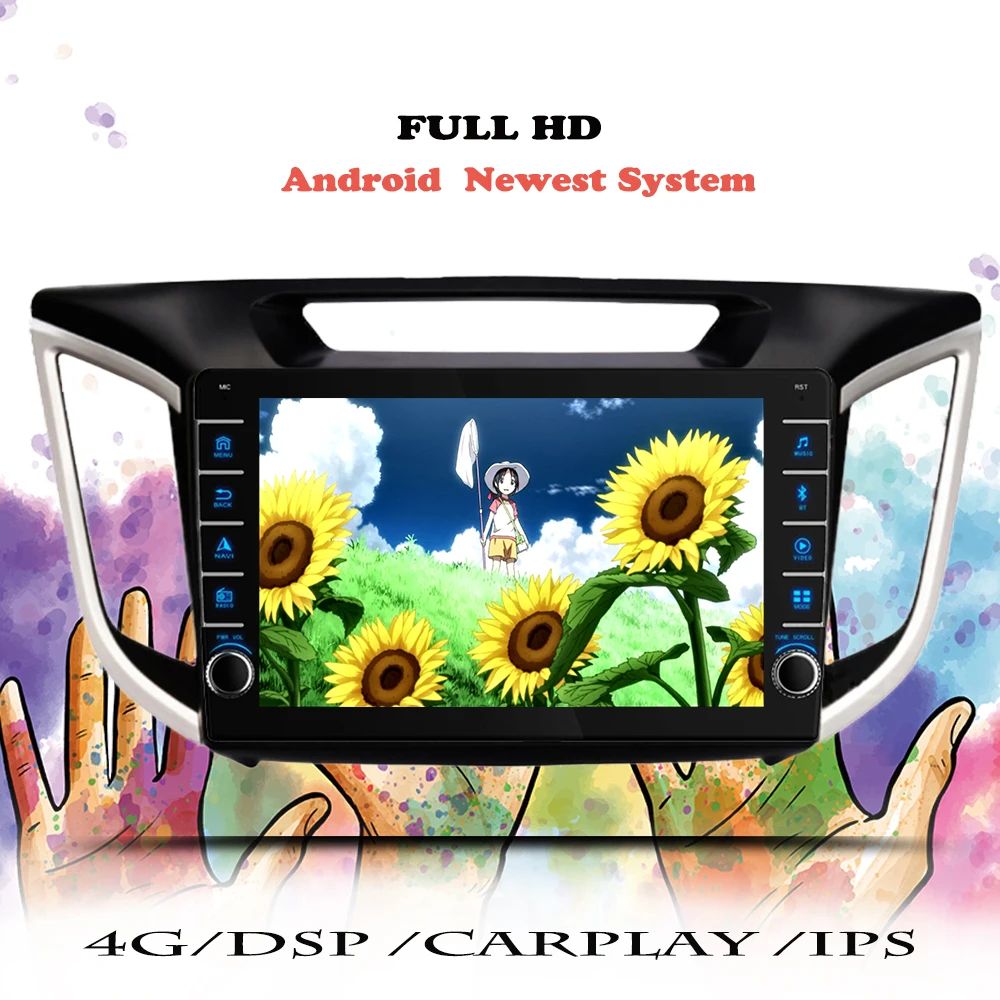 Android 14.0 Car Radio For Hyundai Creta IX25 2015 2016 2017 2018 2019 Multimedia Video Player Navigation GPS 2din DVD Head Unit