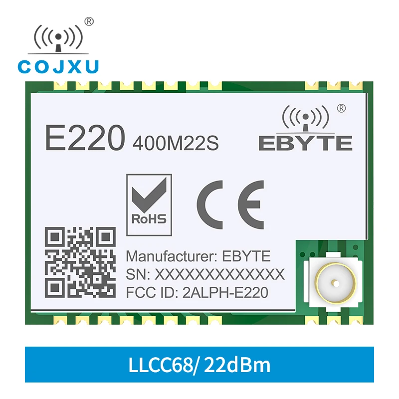 

LoRa LLCC68 Spread Spectrum Wireless Module 433Mhz 470 Mhz 22dbm Long Range 6KM IPEX /Stamp hole Antenna cojxu E220-400M22S