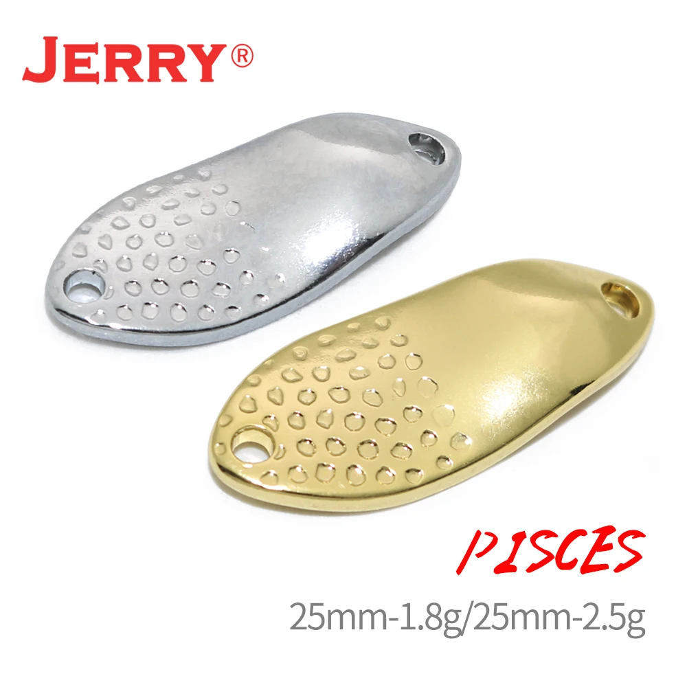 Jerry Pisces 50pcs Brass Unpainted Blank Trout Spoon Spinner Bait Blinker 2.5g Artificial Fishing Lure Glitter Ultralight Tackle