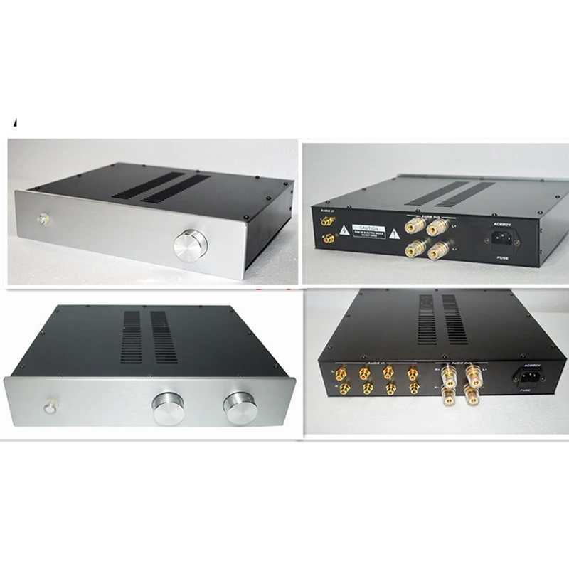 

KYYSLB 320*70*326MM A3207 Aluminum Panel Preamp Amplifier Chassis Box House DIY Enclosure with Knob Screw Amplifier Case Shell