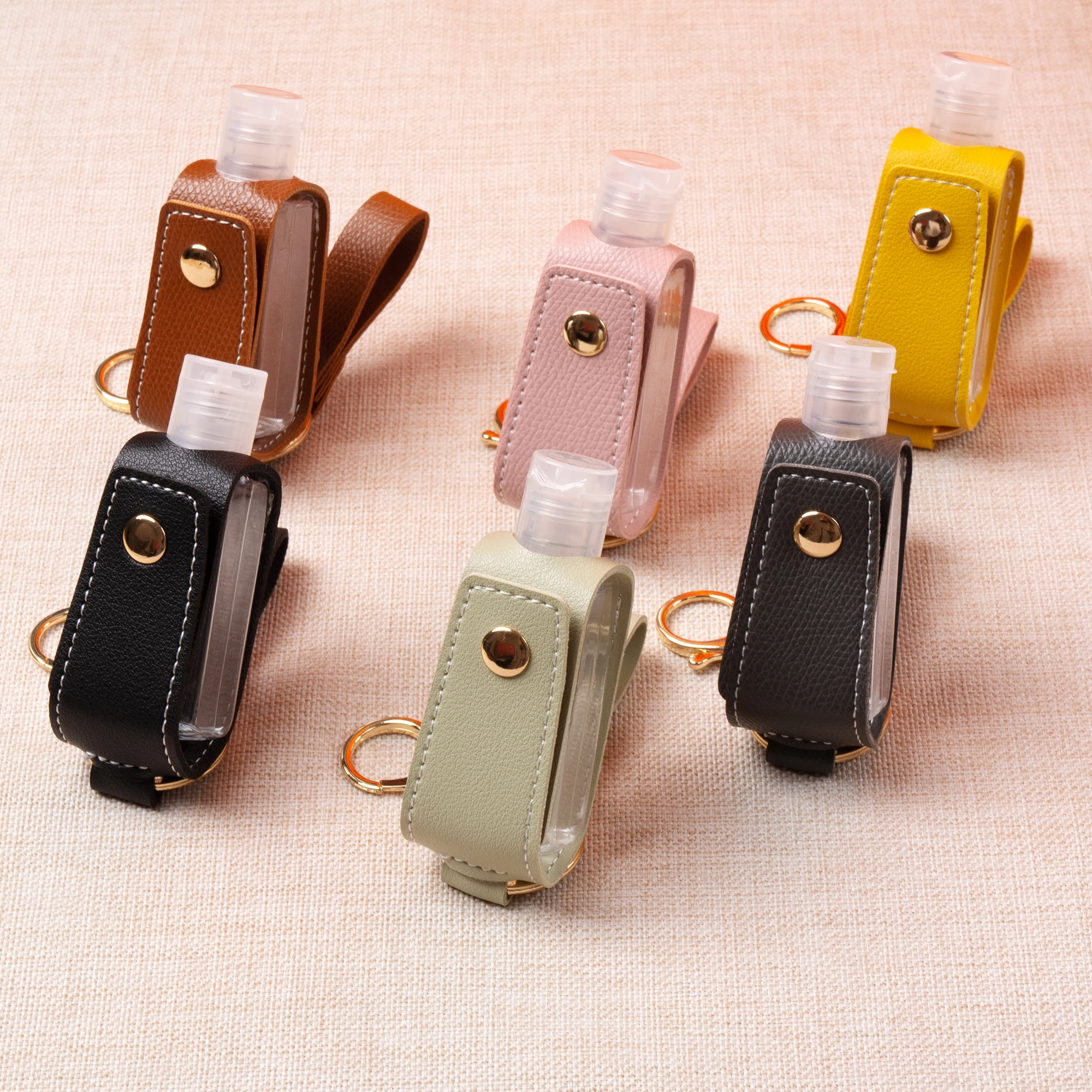 Portable Keychain Hand Sanitizer Holder Travel Bottle 30ml Refillable Bottle Containers Reusable Bottles with Keyring New 2020