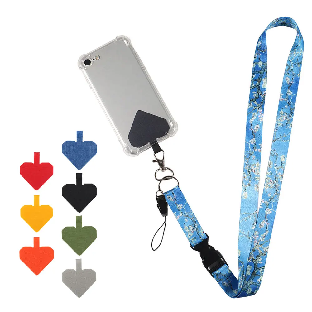 Universal Phone Lanyard Adjustable Detachable Colorful Neck Cord Anti-lost Lanyard Strap Phone Safety Tether Keychain Chain Rope