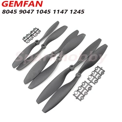 2PCS/1pair Gemfan Carbon Nylon CW/CCW Propeller 8045 9047 1045 1147 1245 Blades Prop 6mm with paddle ring for RC Quadcopter