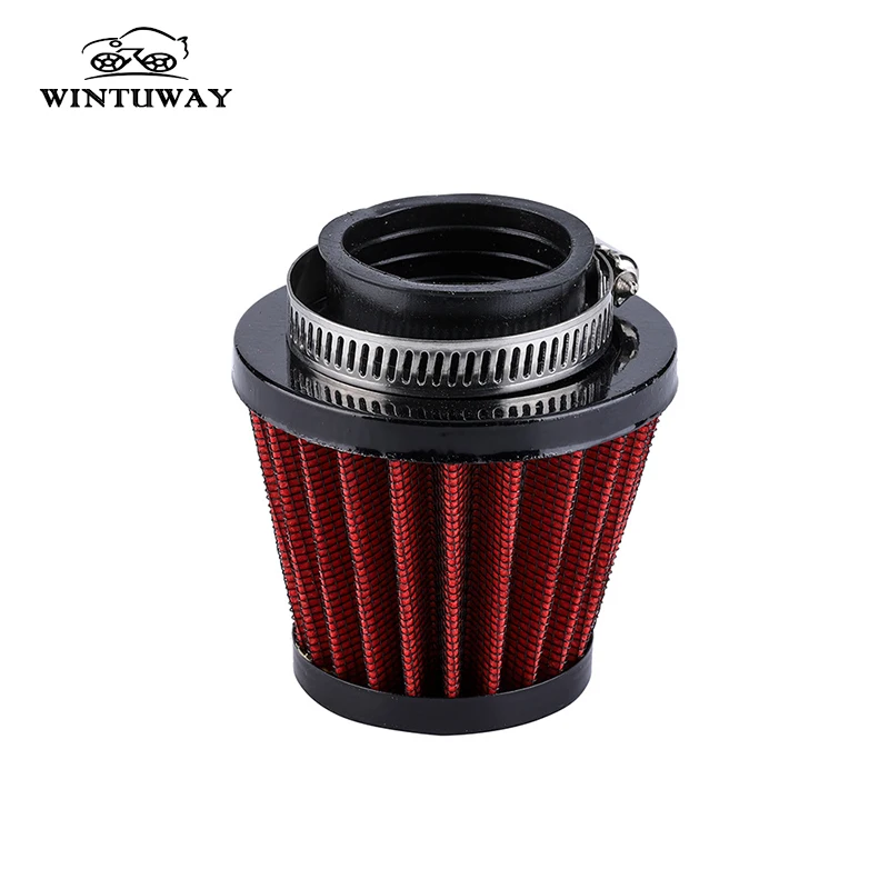 WINTUWAY Universal Small Air Filter Motorcycle High Flow Racing Cold Air Intake Filter Washable Mushroom Head 38mm B-XH-UN061