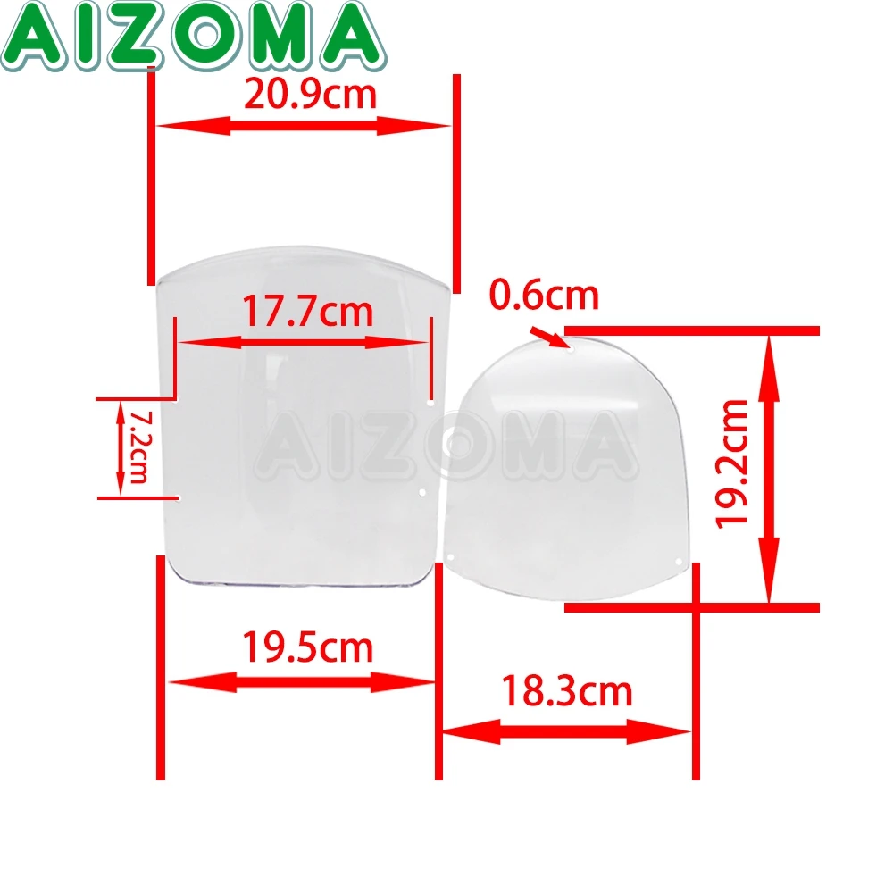 Motorcycle Replacement Windscreen Wind Deflector Windshield Quarter Fairing kit For Harley XL 883 1200 88-Up Dyna