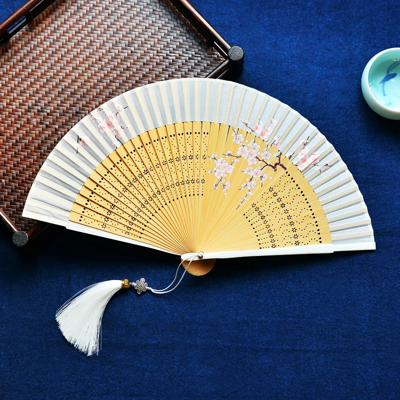 20cm Folding Fan Bamboo Hand Fan Woman Ventilatore Chinese Style Gift Ventilador Abanicos Para Boda Portable Photography Props