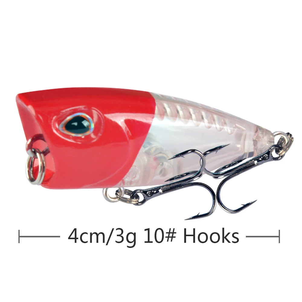 1PCS Mini Popper Fishing Lure 40mm 4g Topwater Bait Isca Artificial Hard Plastic Wobbler Crankbait For Perch Lures Japan Pesca