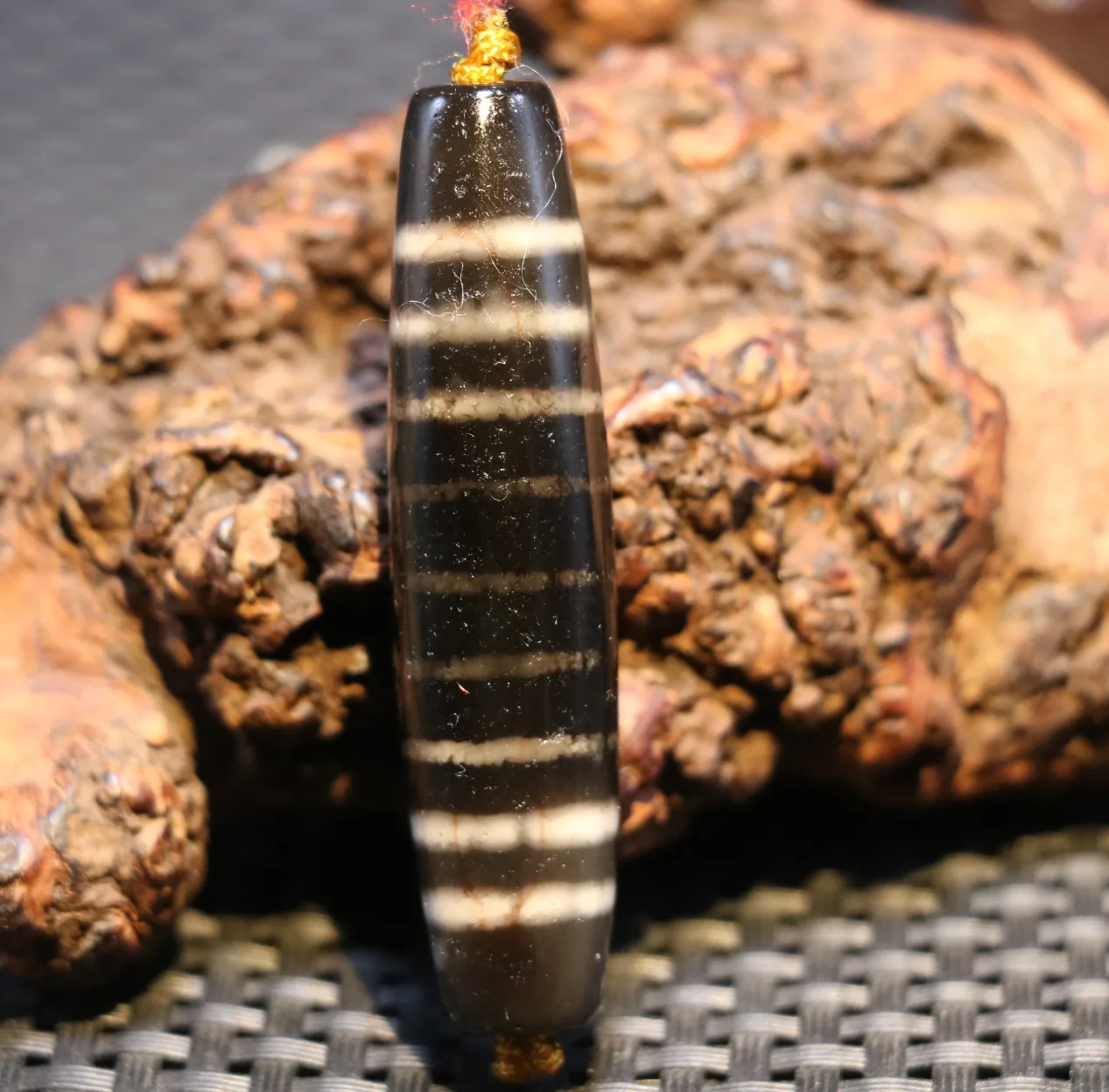 Energy Magic Power Tibetan Old Agate 9 Stripe Healer Medicine dZi Bead Pendant 4A+LLZB LKbrother Talisman UPS210222A