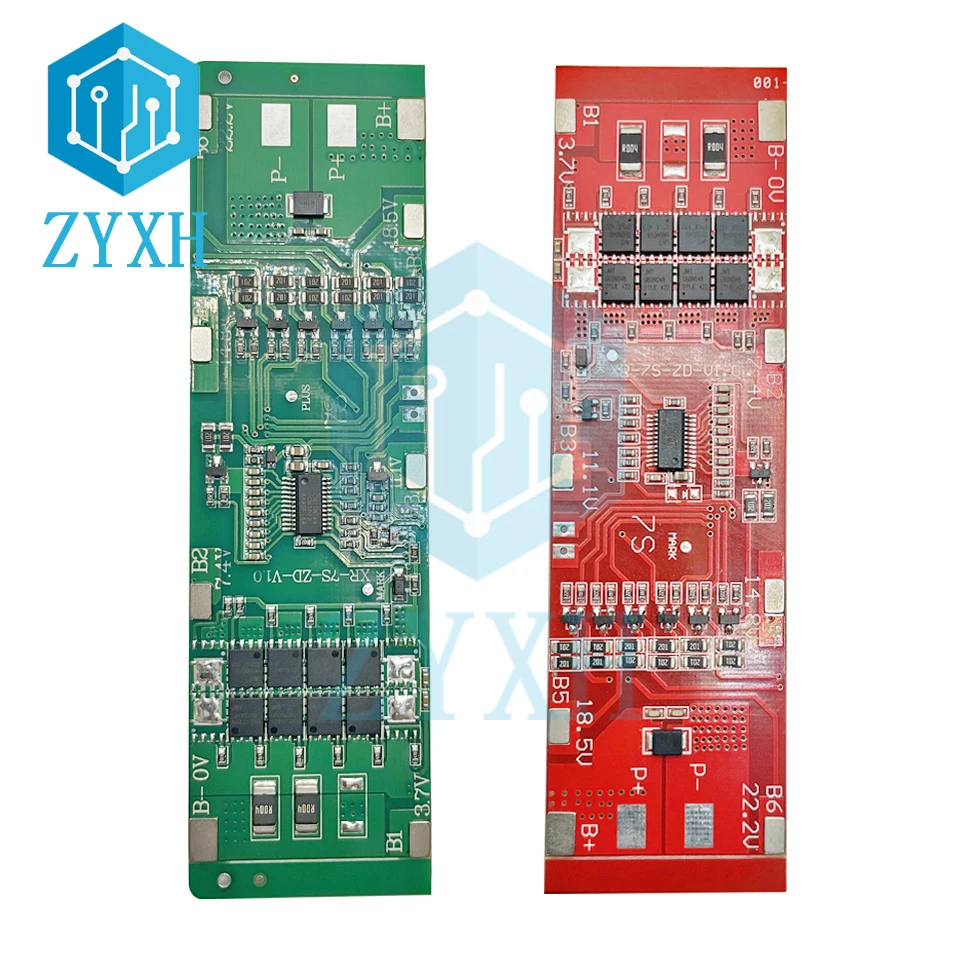 Balanced 7S BMS 10A 15A 20A 30A Lithium 18650 Charge Board Short Circuit Protection Common Port Equalizer For Power Bank