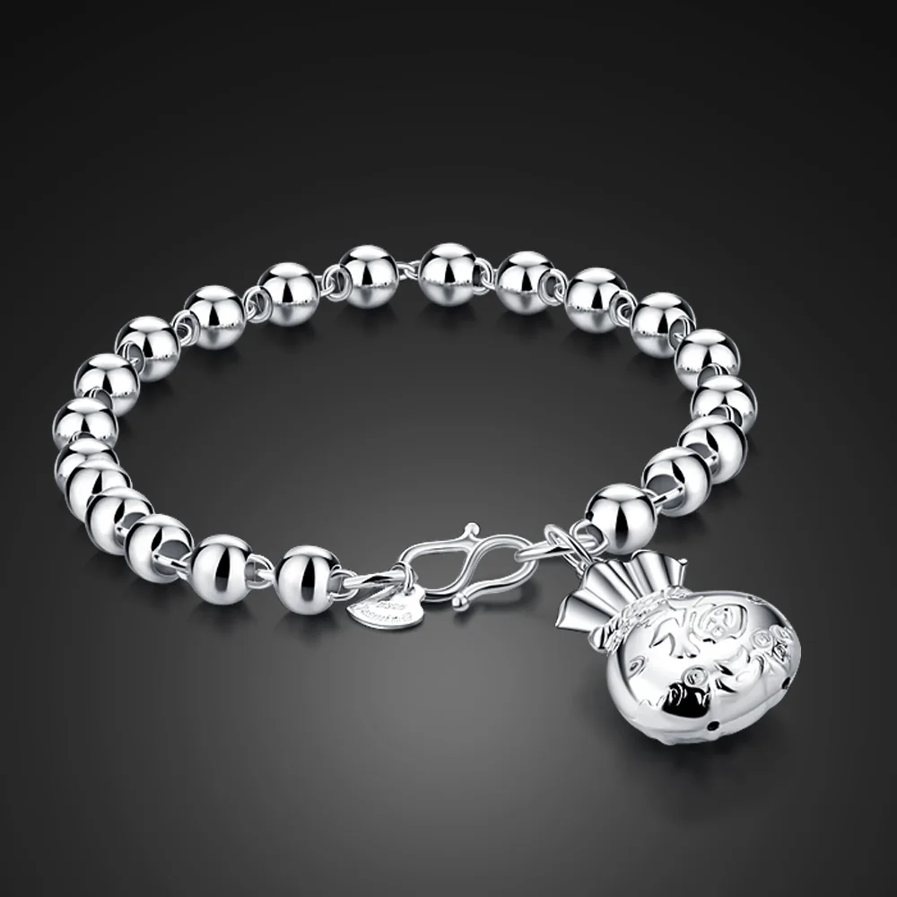 

Женский браслет из серебра 925 пробы, с подвеской-кошельком