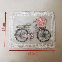 T Delle Donne della camicia di patch bicicletta Del branello Del Fiore cuce sulle patch per abbigliamento adesivi 3d t shirt mens di trasporto libero