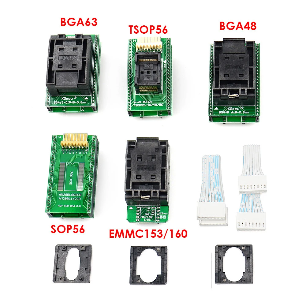 Imagem -03 - Programador Profissional com Adaptador Clipe de Teste Poderoso Suporte Tão Flash Nand Emmc Xgecu Produto Novo T56