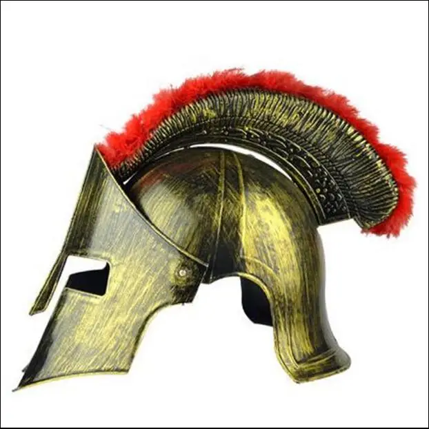 Czapka spartańskich wojowników plastikowy kask czapka z starożytny rzymski w stylu Vintage Cosplay Sparta męska scena