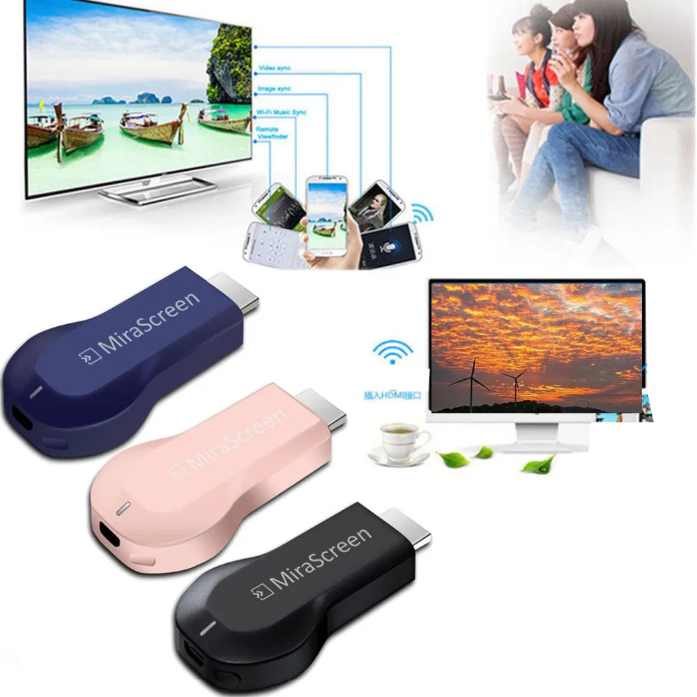 MiraScreen OTA TV Stick HD Wireless Wifi Display Dongle Video Adapter DLNA Airplay Miracast Smart iOS Android Phone to TV HDTV