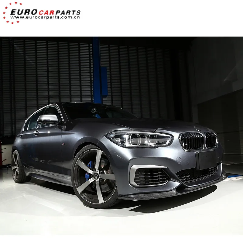 F20 front lip for 1 series F20 2015-2019year M sport LCI M140i to 3D style carbon fiber front lip