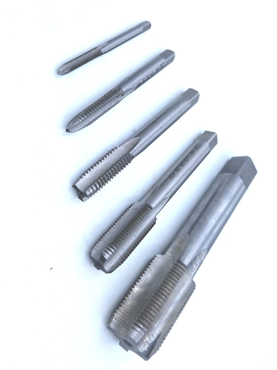 1Pc 1/4 - 20 24 27 28 32 36 40 UNC UNS UNF UNEF Right Hand US Tap Pitch Threading Tools For Mold Machining TPI 1/4" practical
