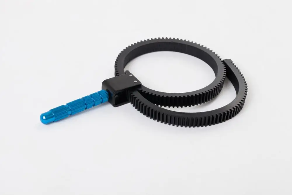 ปรับยืดหยุ่นเข็มขัดเกียร์ w/มือสำหรับกล้อง DSLR Follow Focus Zoom เลนส์อลูมิเนียมเลนส์ ABS