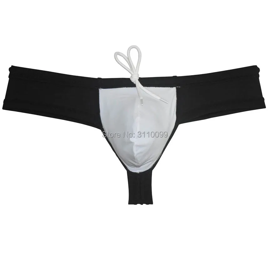 Traje de baño atrevido para hombre, bañador con bolsa, ropa interior