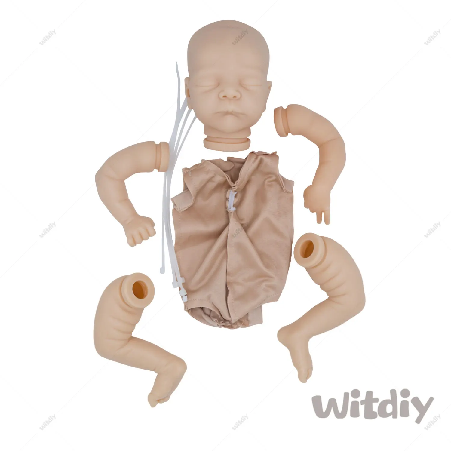 Witdiy Mick 40 cm/15.75 inch new vinyl blank reborn doll baby unpainted kit/Give 2 gifts