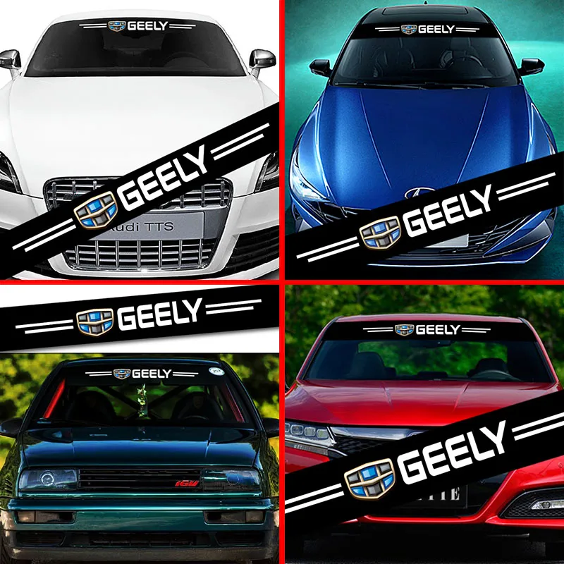 For Geely Atlas Boyue Emgrand NL-3 Proton X70 Coolray CK1 CK2 CK3 Vision Car Front Rear Windshield Stickers Decal Accessoriess