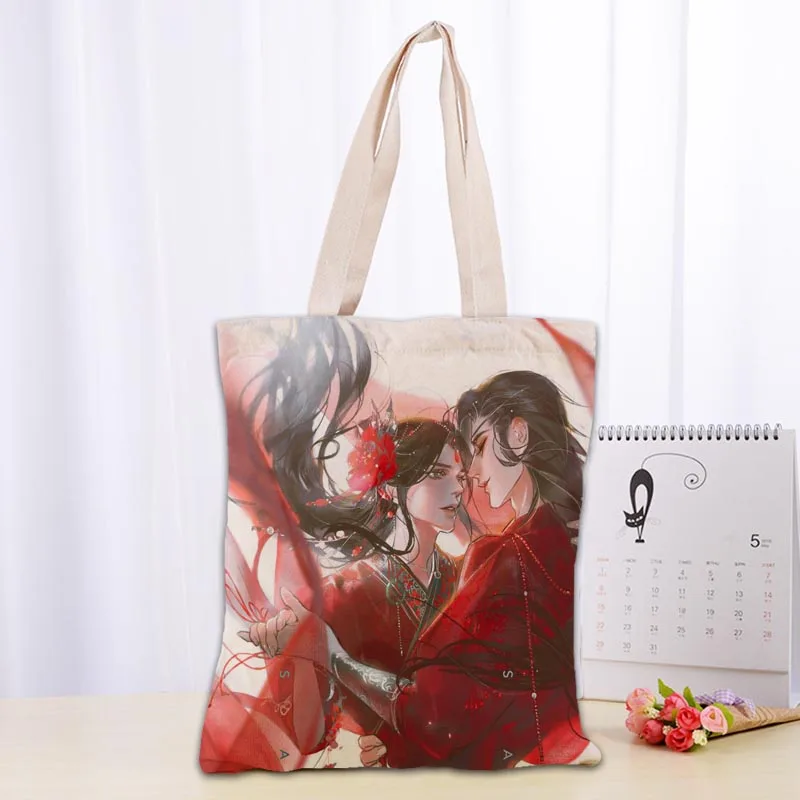 New Arrival Tian Guan Ci Fu 02 Bag Foldable Shopping Bag Reusable Eco Large Unisex Canvas Fabric Shoulder Bag Tote 0913