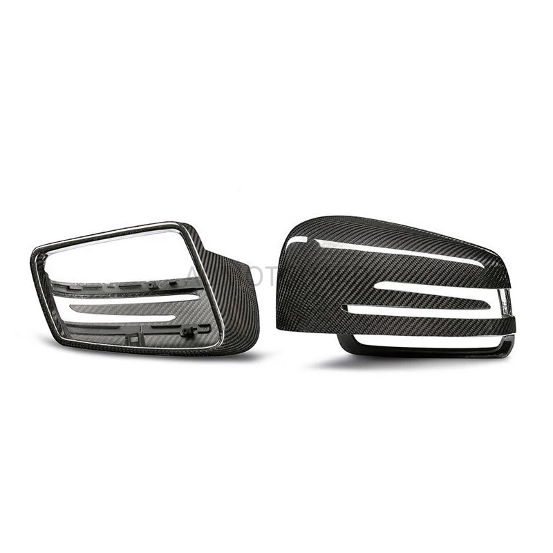 Suitable for Mercedes Benz Modified C E S-Class CLA CLS GLA W204 Carbon Fiber Rear View Mirror Cover Car Accessories