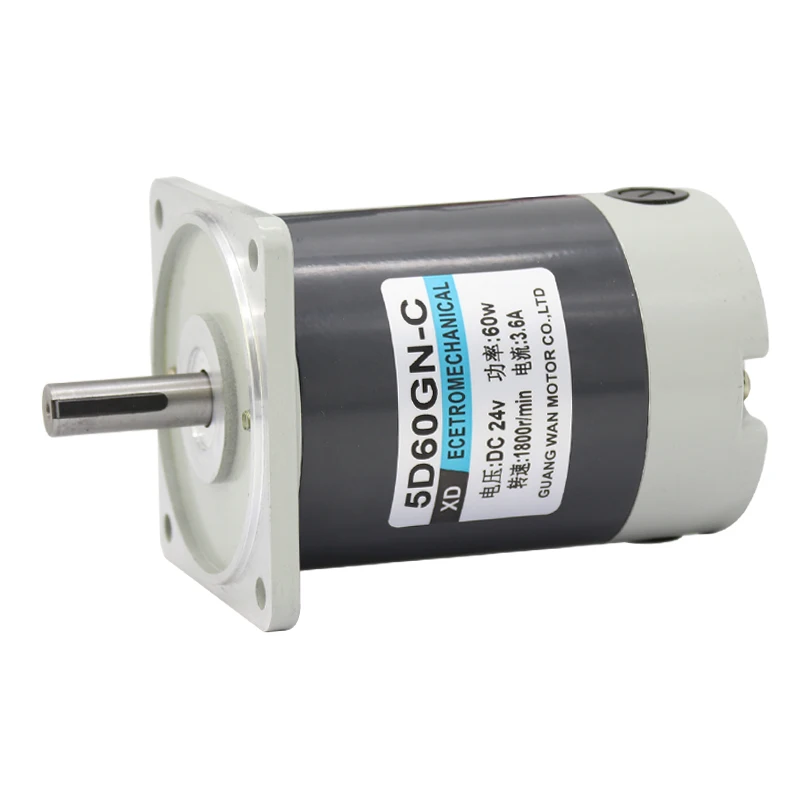 

60W DC Motor 12v24v Micro High-speed Small Motor Speed Regulation Forward and Reverse Permanent Magnet Motor Brush IE 2 5D60GN-C