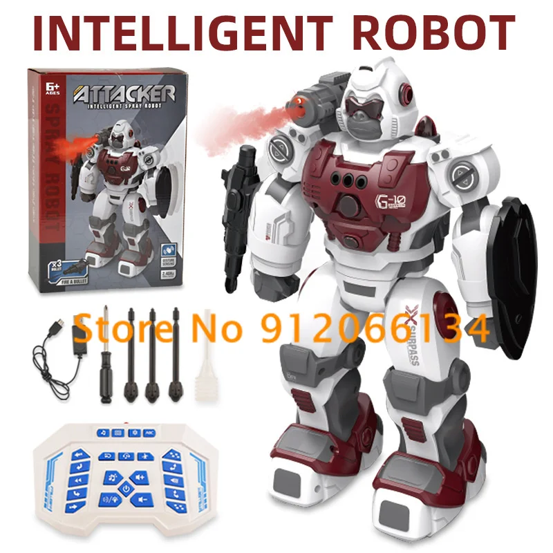 Simulation Spray Smart Programming Radio Control Robot Auto Demo Dual Walking Mode Cool Lighting Touch Sensing RC Toys For Kids