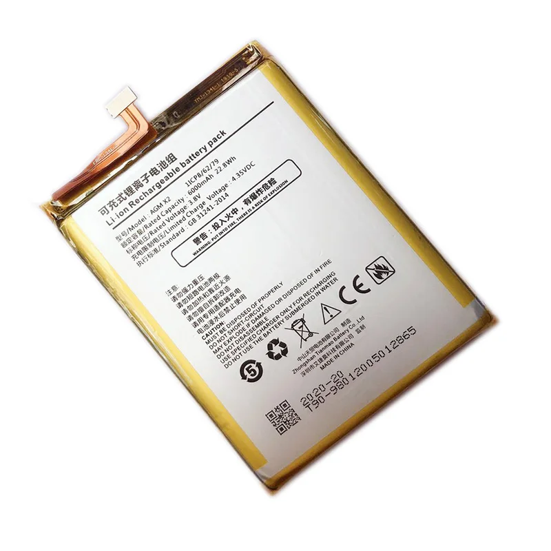 Roson For AGM X2 X2 SE Battery 6000mAh 100% New Replacement Accessory Accumulators For AGM X2 X2 SE+Tools