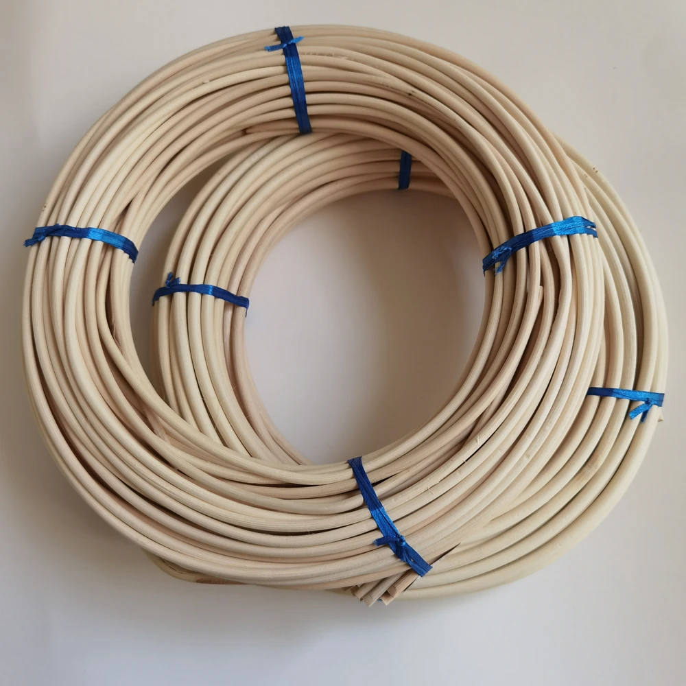 Coil of Round Natural Rattan Reed Cane Core Ratan Roll For Chair Basket Weaving DIY Furniture Materials Diameter 3-8mm 500g