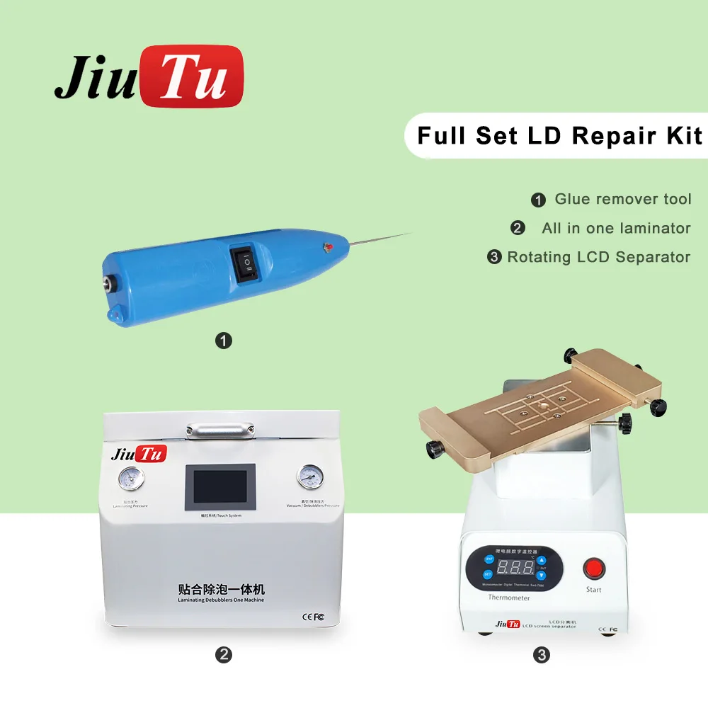 

15 Inch LCD Repair Machine OCA Lamination Bubble Remover With Glass Rotate Separator And Glue Removing Tool Set