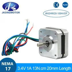 Jkongmotor Nema 17 Stepper Motor 17HS08-1004S 20mm 1A 13Ncm 42 Motor Nema17 Stepper 4-lead for DIY 3D Printer CNC XYZ