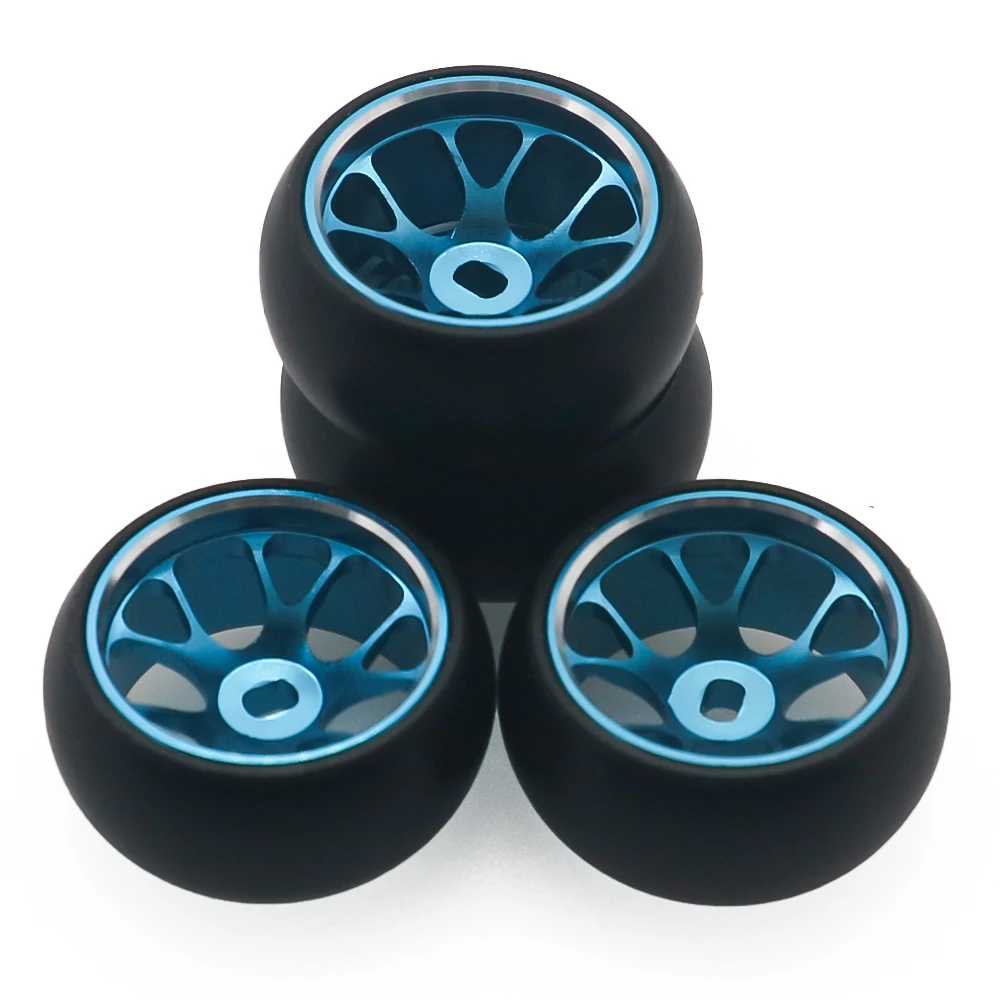 Stop 4 sztuk/zestaw felgi 10 szprychy + opona drift dla rc 1/28 Wltoy K969 K989 P929 rajd kyosho mini-z Q D hobby model część