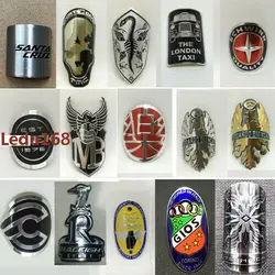 Alloy Head Badge Decals Stickers, BMX Bicycle, MTB Frame, Fixed Gear Tube