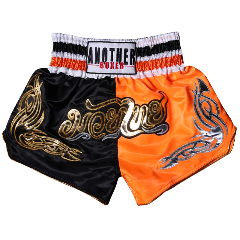 Pantalones cortos de lucha Muay Thai para hombre y mujer, ropa de entrenamiento para artes marciales, MMA Grappling, Kick Boxing, Sanda