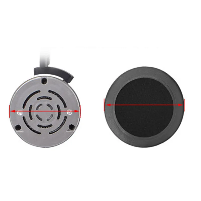 Almohadillas para los oídos de tipo General duraderas de 60-95MM, almohadillas de cuero proteico suave, cubierta de esponja de memoria, orejeras para auriculares, funda Flexible para auriculares