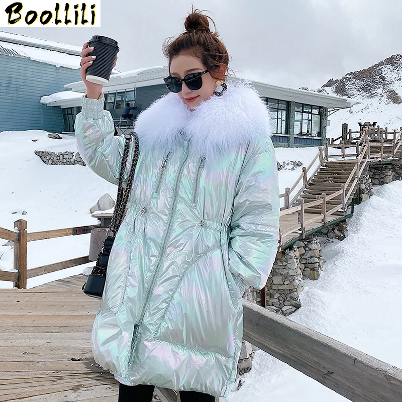 White Duck Boollili Down Jacket Women Clothes 2023 Winter Coat Women Korean Wool Collar Puffer Jacket Women Warm Parka