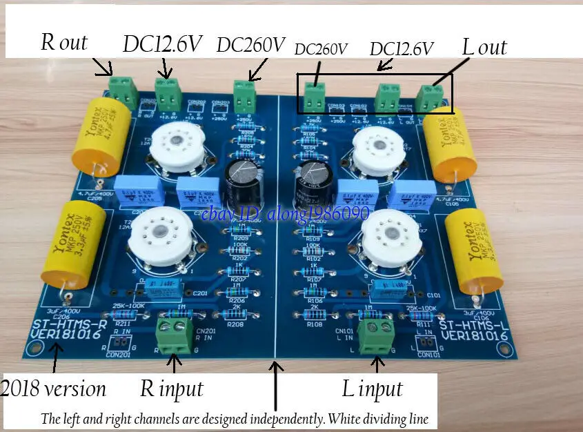 Montaż Hifi12AX7 + 12AT 7 przedwzmacniacz rurowy obwód Hetian Mao L17-33