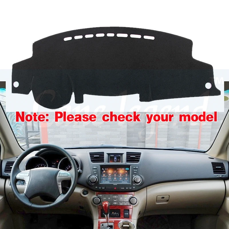 For Toyota Highlander XU40 Kluger 2008~2013 Anti-Slip Mat Dashboard Cover Pad Sunshade Dashmat Carpet Accessories 2009 2011 2012