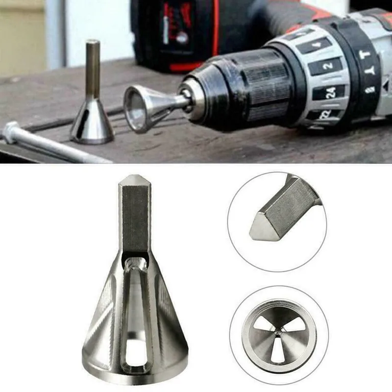 Utensile per smussatura esterna per sbavatura strumento per sbavatura in acciaio inossidabile per accessori per strumenti di riparazione filettatura bullone punta per smussatura