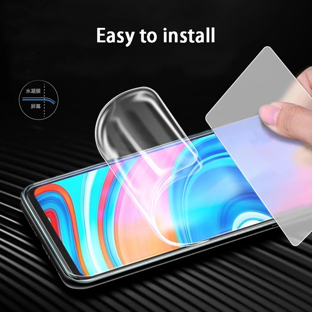 Película protectora de cubierta completa 9D para huawei p smart plus 2018 Z S pro 2019 2020 2021, película de hidrogel, protector de pantalla de teléfono, no de vidrio