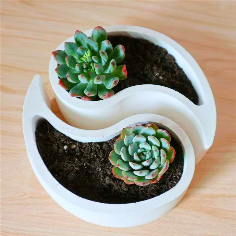 

Creative Flowerpot Silicone Concrete Mold Geometry Tray Plaster Cement Succulent Plant Potted Mould Manual Clay Craft Home Decor