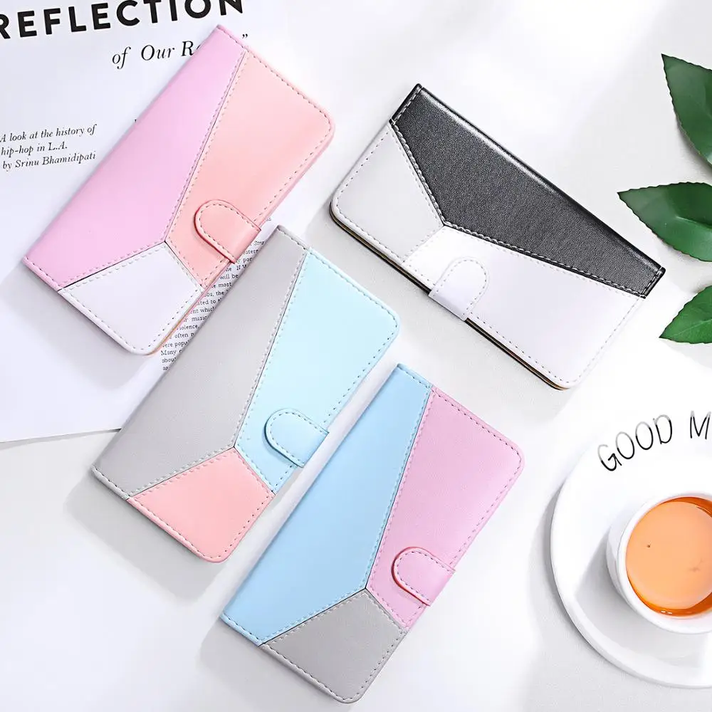 Splicing Leather Case for Xiaomi Xiomi Redmi Note 11 10 9 9S 8T Pro Phone Back Cover Redmi 9A 9T 9C Case Flip Book Stand Shell