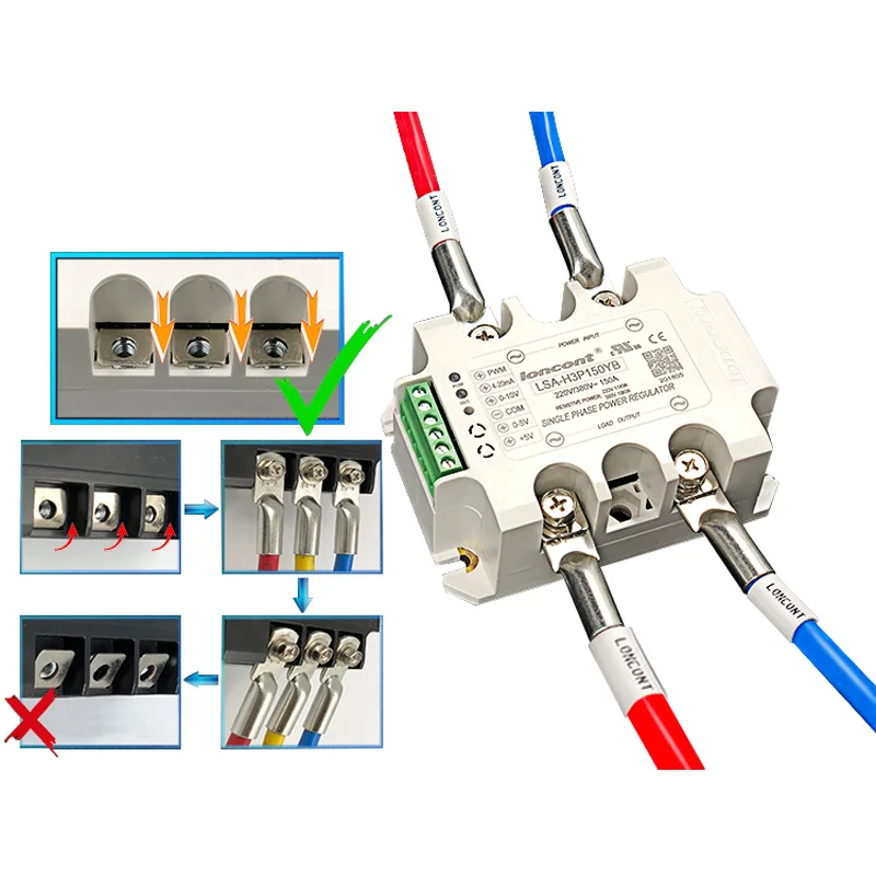 Single-Phase Fully Isolated AC Voltage Regulating Module SCR Power Regulator Solid State Relay Heater Temperature Adjustment