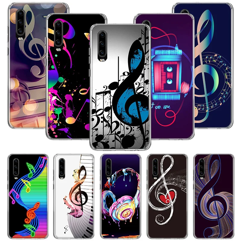 old musical note Music Phone Case for Huawei P30 P20 P40 P50 P10 Mate 40 30 10 20 Lite Pro Silicone Soft Shell Coque Cover Funda