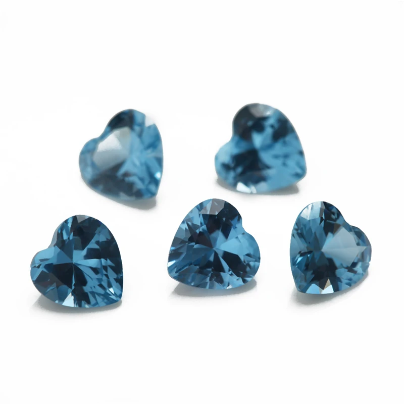 Herzförmige Synthetische Spinell-Edelsteine Blaue Lose Steine 3x3mm bis 10x10mm für Schmuckherstellung 106 # 109 # 112 # 113 # 114 # 120 # – Detail 6