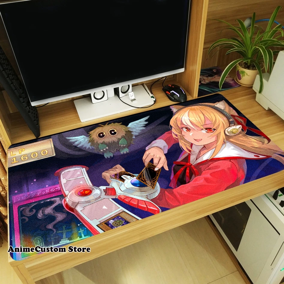 Anime Hololive VTuber Shiranui Flare Large Mouse Pad Laptop Mice Mat Tabletop Keyboard Mat Anti-Slip Playmat Cosplay Gift