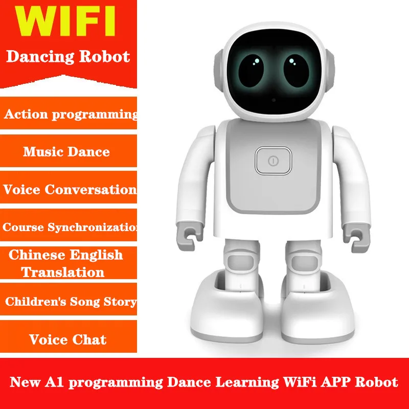 High End Smart Robot Voice Conversation Dancing Robot Mobile Phone Control WiFi Robot Early Education Machine Robots toys Gifts