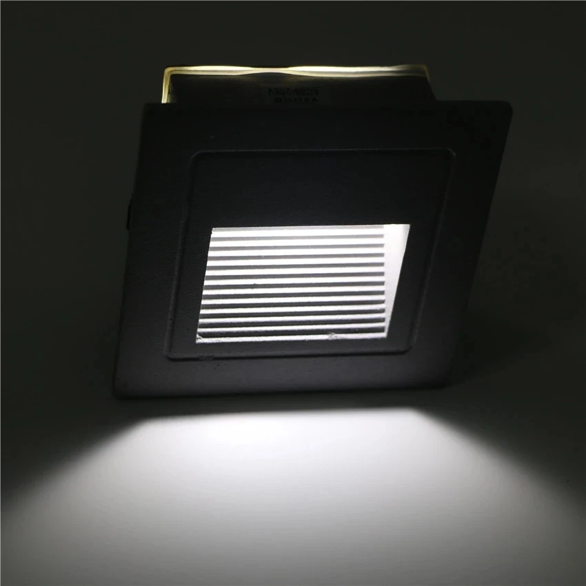 Outdoor LED Underground Lamp 5W Waterproof Stair Light Wall Embedded Lighting Step Deck Footlights IP65